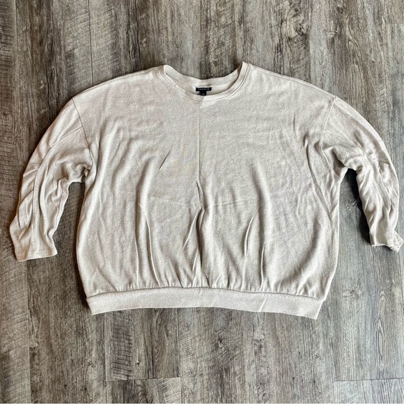 TORRID Sparkle Knit Drop Shoulder Shirred Sleeve Top - Picture 5 of 13